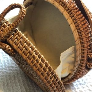 Wood and leather purse